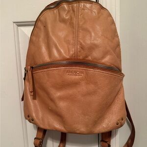 American Leather Co. Tan Leather Backpack